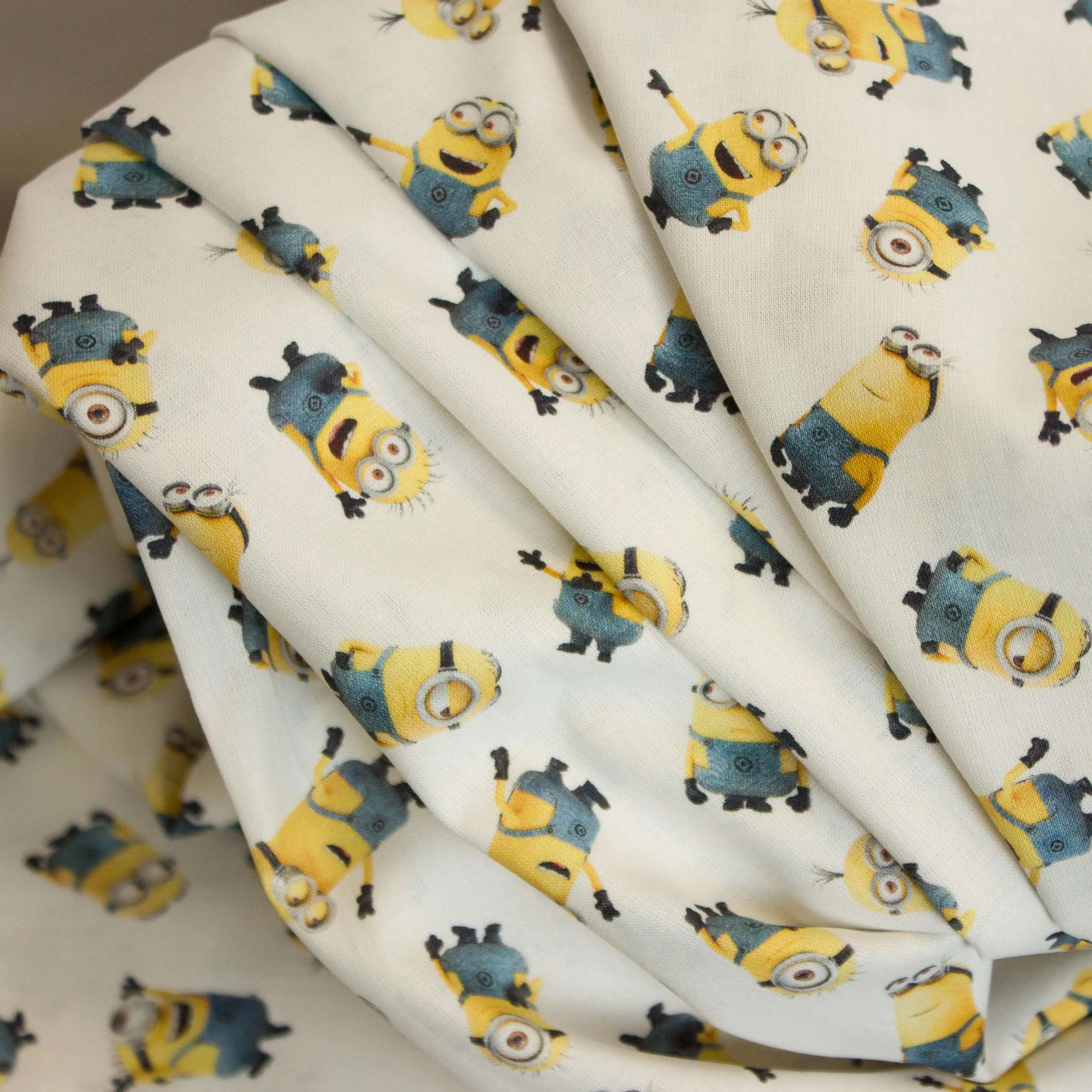 Katoen wit met minions